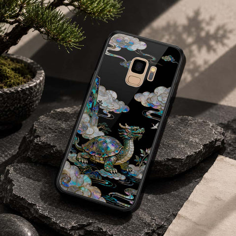 Samsung Galaxy S9 Cover - Pearl Dynasty Series - HQ Ultra Shine Premium Infinity Glass Soft Silicon Borders Case