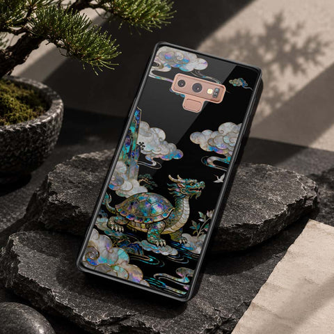 Samsung Galaxy Note 9 Cover - Pearl Dynasty Series - HQ Ultra Shine Premium Infinity Glass Soft Silicon Borders Case