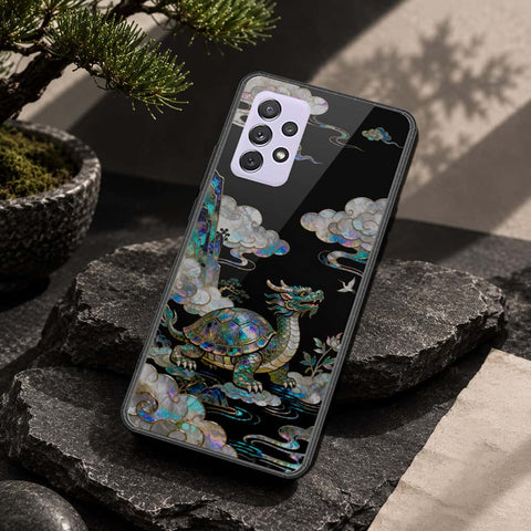 Samsung Galaxy A72 Cover - Pearl Dynasty Series - HQ Ultra Shine Premium Infinity Glass Soft Silicon Borders Case
