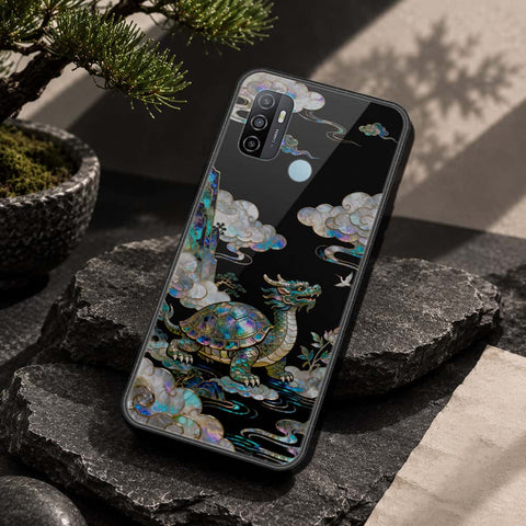 Oppo A53 Cover - Pearl Dynasty Series - HQ Ultra Shine Premium Infinity Glass Soft Silicon Borders Case