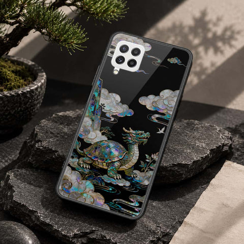 Samsung Galaxy A22 Cover - Pearl Dynasty Series - HQ Ultra Shine Premium Infinity Glass Soft Silicon Borders Case