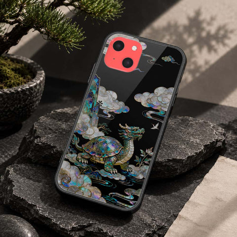iPhone 13 Mini Cover - Pearl Dynasty Series - HQ Ultra Shine Premium Infinity Glass Soft Silicon Borders Case