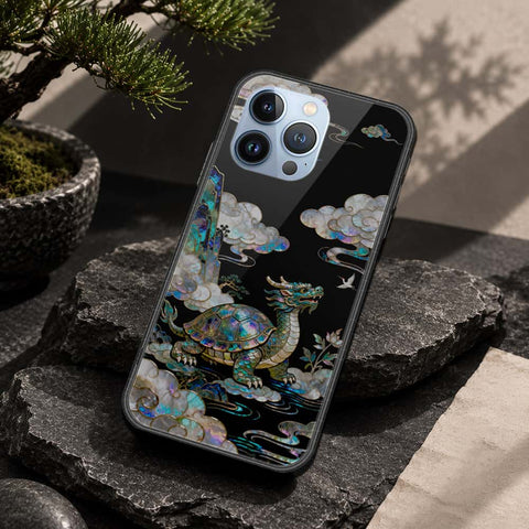 iPhone 13 Pro Cover - Pearl Dynasty Series - HQ Ultra Shine Premium Infinity Glass Soft Silicon Borders Case