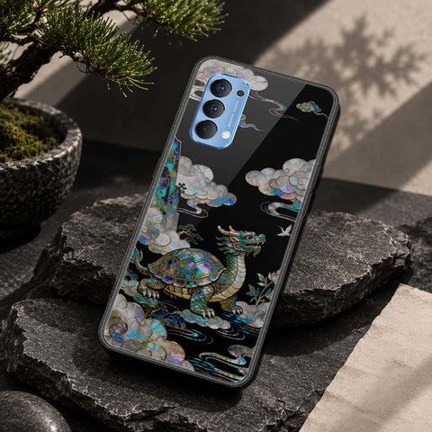 Oppo Reno 4 Cover - Pearl Dynasty Series - HQ Ultra Shine Premium Infinity Glass Soft Silicon Borders Case