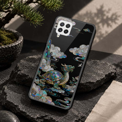 Samsung Galaxy M22 Cover - Pearl Dynasty Series - HQ Ultra Shine Premium Infinity Glass Soft Silicon Borders Case