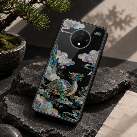 OnePlus 7T Cover - Pearl Dynasty Series - HQ Ultra Shine Premium Infinity Glass Soft Silicon Borders Case