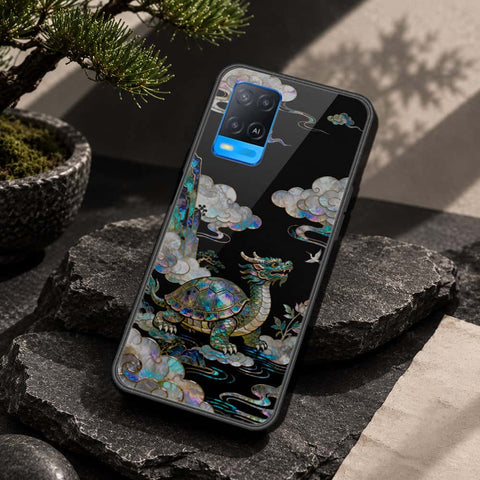Oppo A54 4G Cover - Pearl Dynasty Series - HQ Ultra Shine Premium Infinity Glass Soft Silicon Borders Case