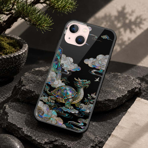 iPhone 14 Plus Cover - Pearl Dynasty Series - HQ Ultra Shine Premium Infinity Glass Soft Silicon Borders Case