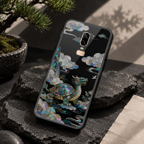 OnePlus 6 Cover - Pearl Dynasty Series - HQ Ultra Shine Premium Infinity Glass Soft Silicon Borders Case