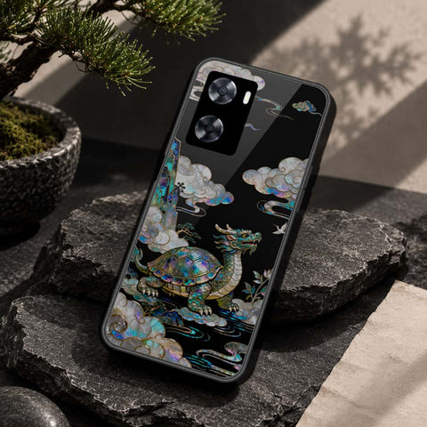 Oppo A77s Cover - Pearl Dynasty Series - HQ Ultra Shine Premium Infinity Glass Soft Silicon Borders Case