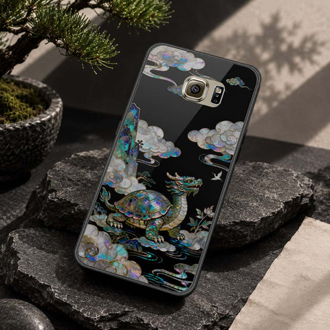 Samsung Galaxy S6 Cover - Pearl Dynasty Series - HQ Ultra Shine Premium Infinity Glass Soft Silicon Borders Case