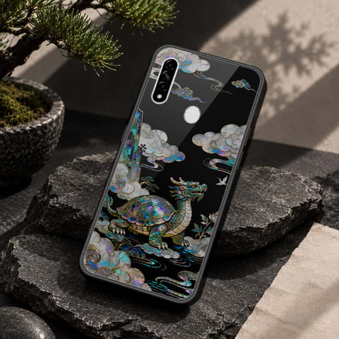 Oppo A8 Cover - Pearl Dynasty Series - HQ Ultra Shine Premium Infinity Glass Soft Silicon Borders Case