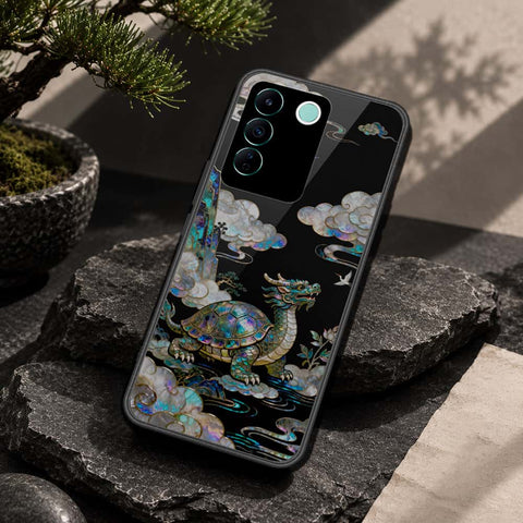 Vivo V27e Cover - Pearl Dynasty Series - HQ Ultra Shine Premium Infinity Glass Soft Silicon Borders Case