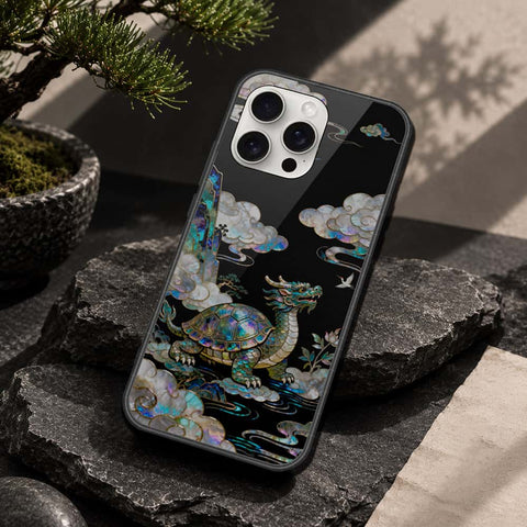 iPhone 16 Pro Max - Pearl Dynasty Series - HQ Ultra Shine Premium Infinity Glass Soft Silicon Borders Case
