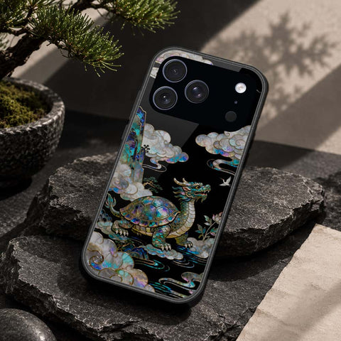 iPhone 18 Pro Max - Pearl Dynasty Series - HQ Ultra Shine Premium Infinity Glass Soft Silicon Borders Case