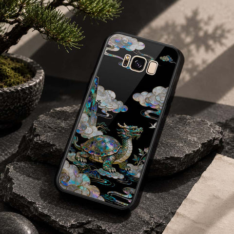 Samsung Galaxy S8 Cover - Pearl Dynasty Series - HQ Ultra Shine Premium Infinity Glass Soft Silicon Borders Case