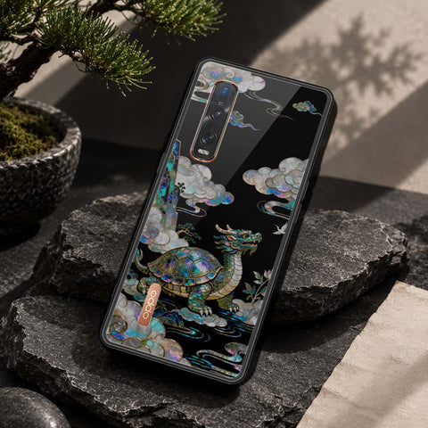 Oppo Find X2 Pro Cover - Pearl Dynasty Series - HQ Ultra Shine Premium Infinity Glass Soft Silicon Borders Case