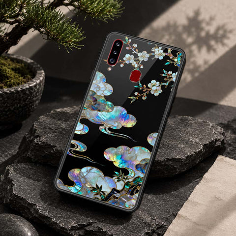 Samsung Galaxy A20s Cover - Pearl Dynasty Series - HQ Ultra Shine Premium Infinity Glass Soft Silicon Borders Case