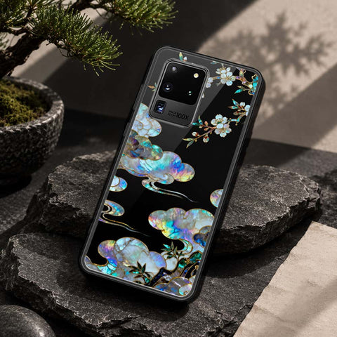 Samsung Galaxy S20 Ultra Cover - Pearl Dynasty Series - HQ Ultra Shine Premium Infinity Glass Soft Silicon Borders Case
