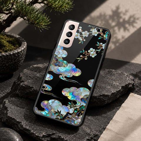 Samsung Galaxy S21 5G Cover - Pearl Dynasty Series - HQ Ultra Shine Premium Infinity Glass Soft Silicon Borders Case
