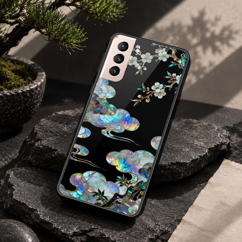 Samsung Galaxy S21 Plus 5G Cover - Pearl Dynasty Series - HQ Ultra Shine Premium Infinity Glass Soft Silicon Borders Case