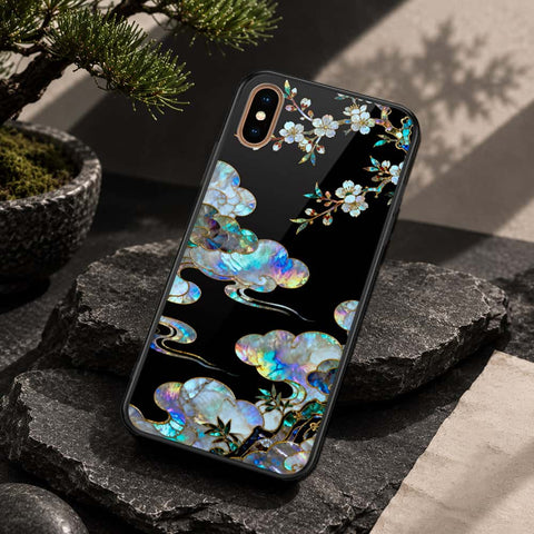 iPhone XS Max - Pearl Dynasty Series - HQ Ultra Shine Premium Infinity Glass Soft Silicon Borders Case