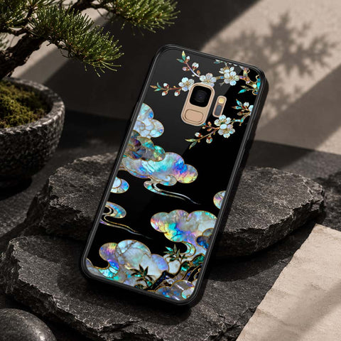 Samsung Galaxy S9 Cover - Pearl Dynasty Series - HQ Ultra Shine Premium Infinity Glass Soft Silicon Borders Case