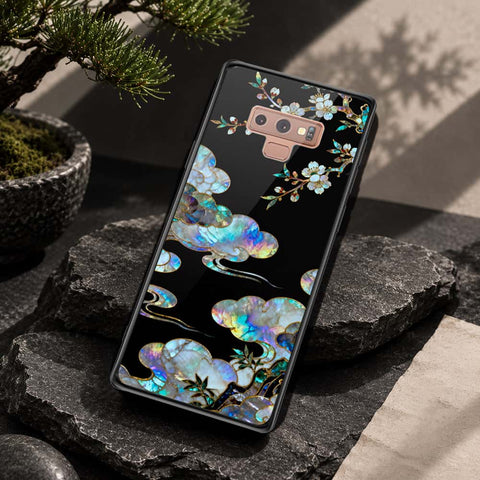 Samsung Galaxy Note 9 Cover - Pearl Dynasty Series - HQ Ultra Shine Premium Infinity Glass Soft Silicon Borders Case