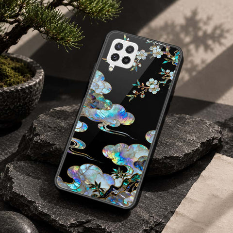 Samsung Galaxy M22 Cover - Pearl Dynasty Series - HQ Ultra Shine Premium Infinity Glass Soft Silicon Borders Case