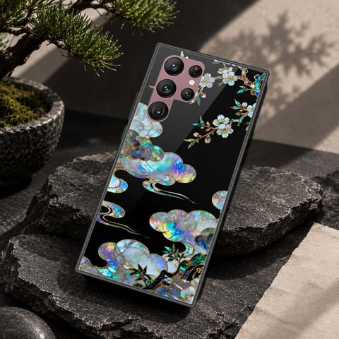 Samsung Galaxy S22 Ultra 5G Cover - Pearl Dynasty Series - HQ Ultra Shine Premium Infinity Glass Soft Silicon Borders Case