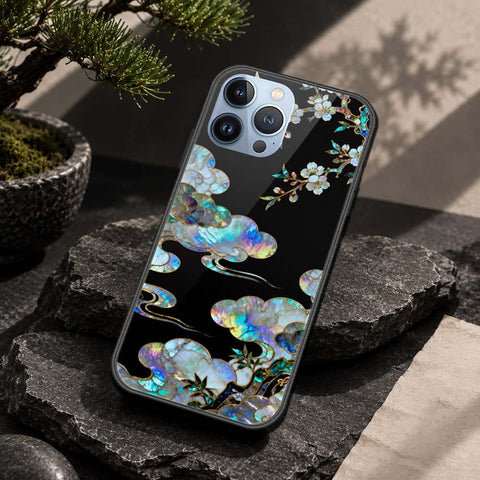 iPhone 14 Pro Cover - Pearl Dynasty Series - HQ Ultra Shine Premium Infinity Glass Soft Silicon Borders Case