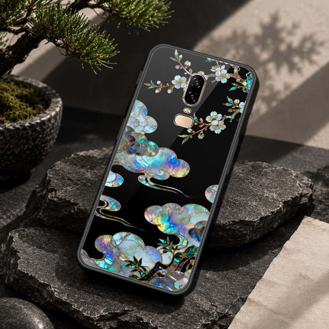 OnePlus 6 Cover - Pearl Dynasty Series - HQ Ultra Shine Premium Infinity Glass Soft Silicon Borders Case
