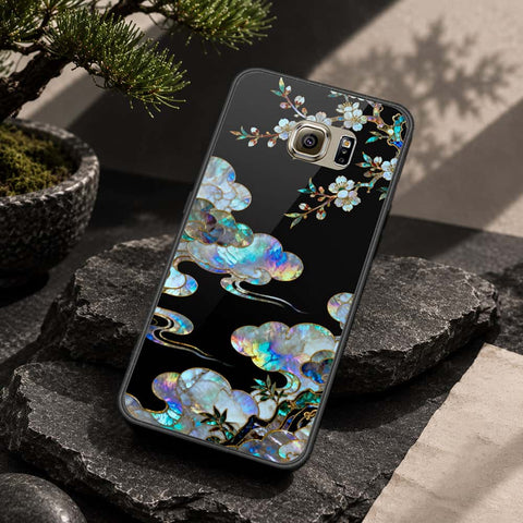 Samsung Galaxy S6 Cover - Pearl Dynasty Series - HQ Ultra Shine Premium Infinity Glass Soft Silicon Borders Case