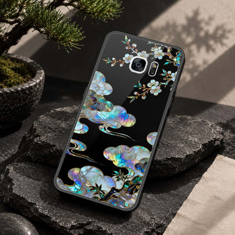 Samsung Galaxy S7 Edge Cover - Pearl Dynasty Series - HQ Ultra Shine Premium Infinity Glass Soft Silicon Borders Case