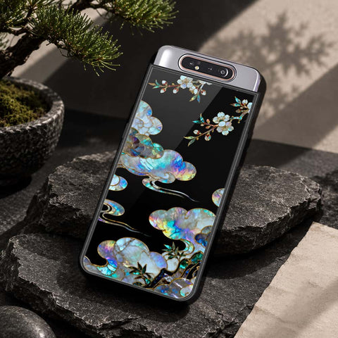 Samsung Galaxy A80 Cover - Pearl Dynasty Series - HQ Ultra Shine Premium Infinity Glass Soft Silicon Borders Case