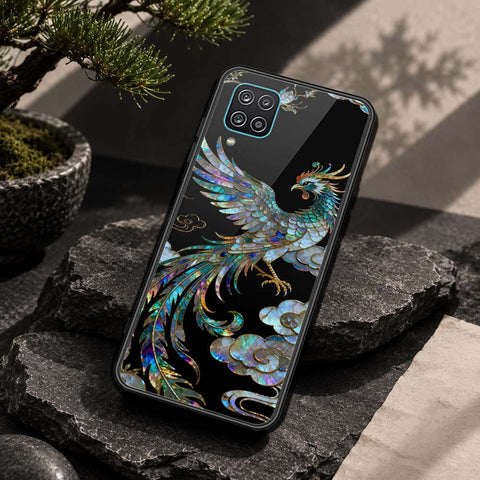Samsung Galaxy A12 Cover - Pearl Dynasty Series - HQ Ultra Shine Premium Infinity Glass Soft Silicon Borders Case