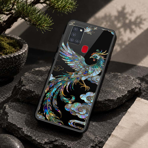 Samsung Galaxy A21s Cover - Pearl Dynasty Series - HQ Ultra Shine Premium Infinity Glass Soft Silicon Borders Case