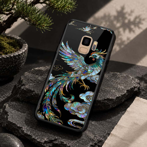 Samsung Galaxy S9 Cover - Pearl Dynasty Series - HQ Ultra Shine Premium Infinity Glass Soft Silicon Borders Case