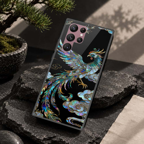 Samsung Galaxy S22 Ultra 5G Cover - Pearl Dynasty Series - HQ Ultra Shine Premium Infinity Glass Soft Silicon Borders Case