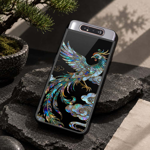 Samsung Galaxy A80 Cover - Pearl Dynasty Series - HQ Ultra Shine Premium Infinity Glass Soft Silicon Borders Case