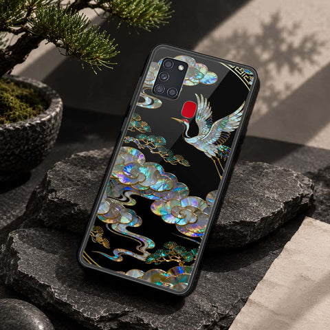 Samsung Galaxy A21s Cover - Pearl Dynasty Series - HQ Ultra Shine Premium Infinity Glass Soft Silicon Borders Case