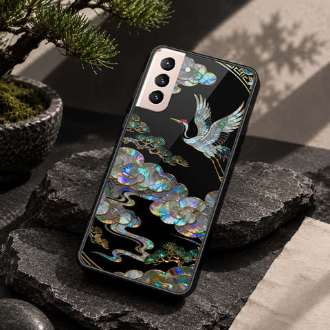 Samsung Galaxy S21 5G Cover - Pearl Dynasty Series - HQ Ultra Shine Premium Infinity Glass Soft Silicon Borders Case