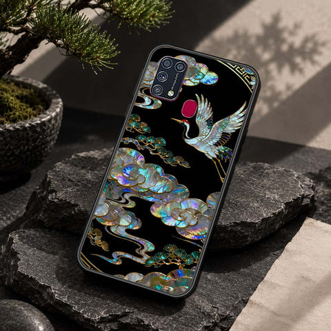 Samsung Galaxy M31 Cover - Pearl Dynasty Series - HQ Ultra Shine Premium Infinity Glass Soft Silicon Borders Case