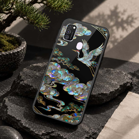 Samsung Galaxy M21 Cover - Pearl Dynasty Series - HQ Ultra Shine Premium Infinity Glass Soft Silicon Borders Case