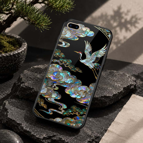iPhone 8 Plus / 7 Plus - Pearl Dynasty Series - HQ Ultra Shine Premium Infinity Glass Soft Silicon Borders Case