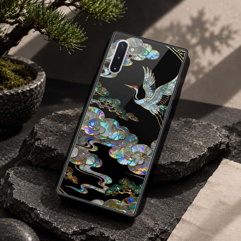 Samsung Galaxy Note 10 Plus Cover - Pearl Dynasty Series - HQ Ultra Shine Premium Infinity Glass Soft Silicon Borders Case