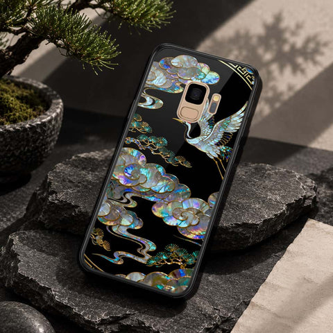 Samsung Galaxy S9 Cover - Pearl Dynasty Series - HQ Ultra Shine Premium Infinity Glass Soft Silicon Borders Case