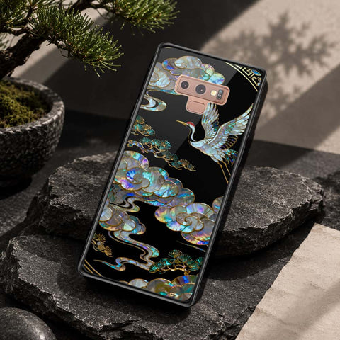 Samsung Galaxy Note 9 Cover - Pearl Dynasty Series - HQ Ultra Shine Premium Infinity Glass Soft Silicon Borders Case