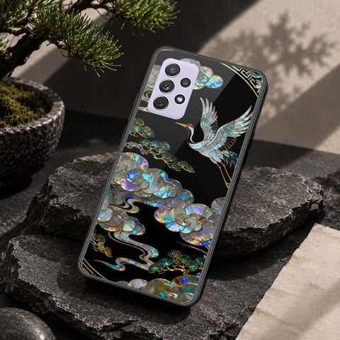 Samsung Galaxy A72 Cover - Pearl Dynasty Series - HQ Ultra Shine Premium Infinity Glass Soft Silicon Borders Case