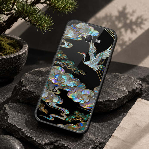 Samsung Galaxy J7 2015 Cover - Pearl Dynasty Series - HQ Ultra Shine Premium Infinity Glass Soft Silicon Borders Case